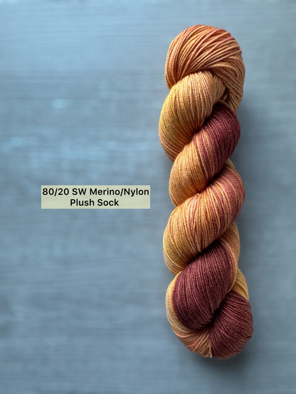 Fall Mum's The Word Artisan Hand Dyed Merino Wool Yarn