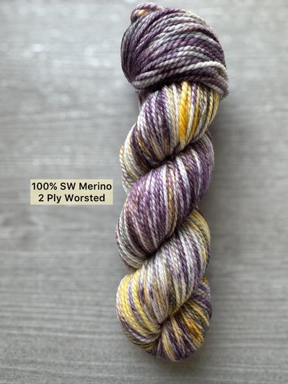 Fancy Pansy Artisan Hand Dyed Merino Wool Yarn