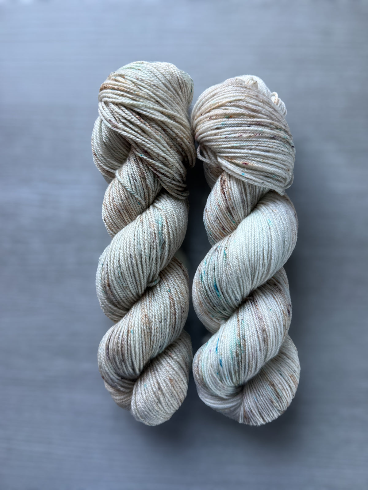 Fireside Frost Speckled Artisan Hand Dyed Merino Wool Yarn
