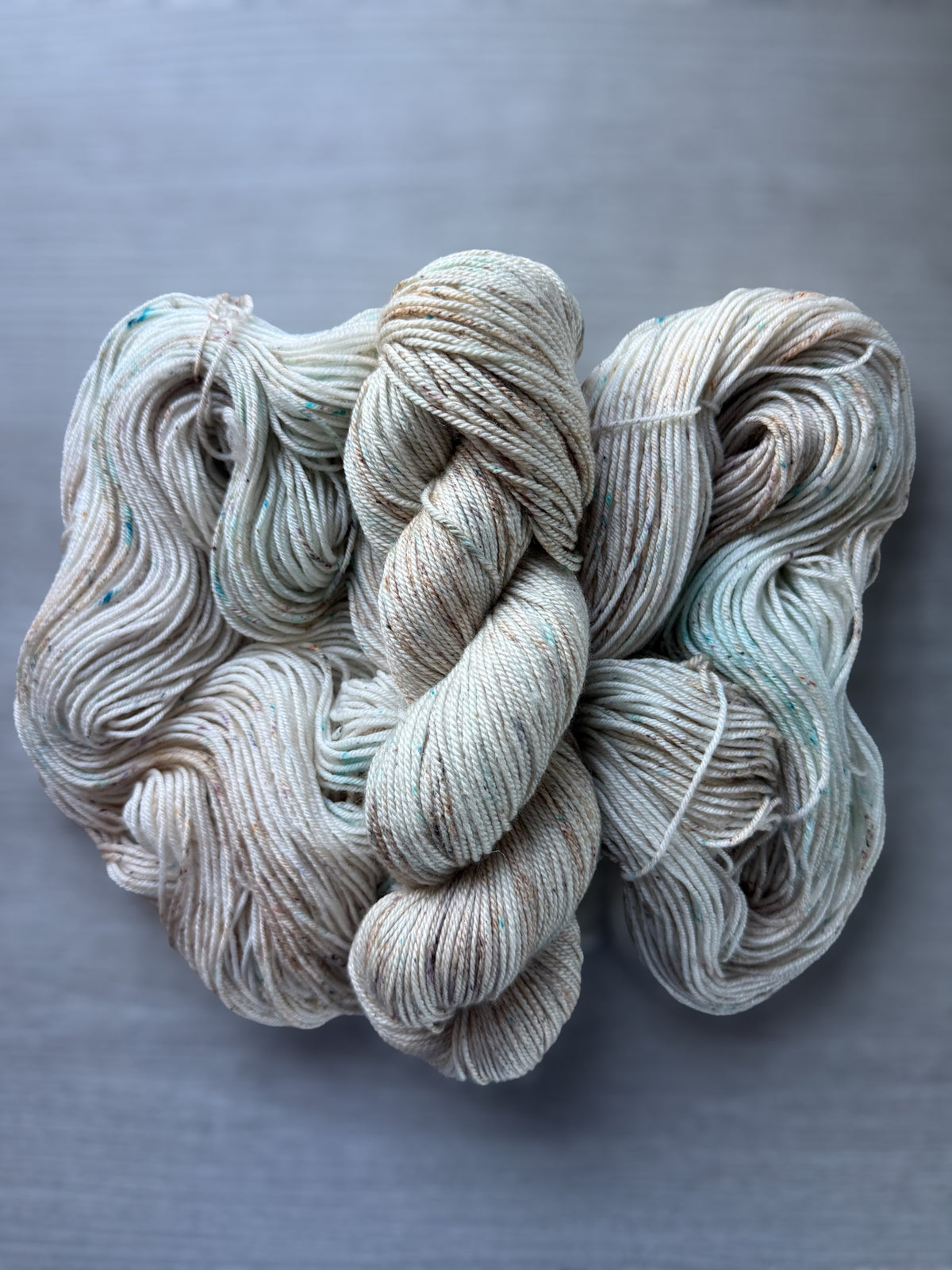 Fireside Frost Speckled Artisan Hand Dyed Merino Wool Yarn