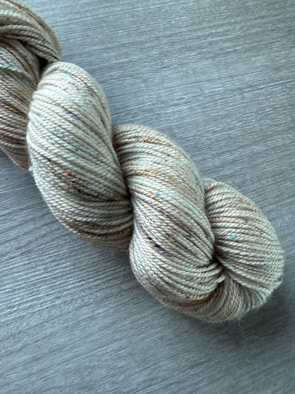 Fireside Frost Speckled Artisan Hand Dyed Merino Wool Yarn