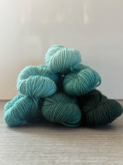 Forest Gump Green Hand Dyed Mini Heap Fade Set