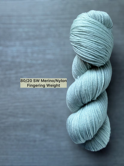 Frozen Aqua Artisan Hand Dyed Merino Wool Yarn