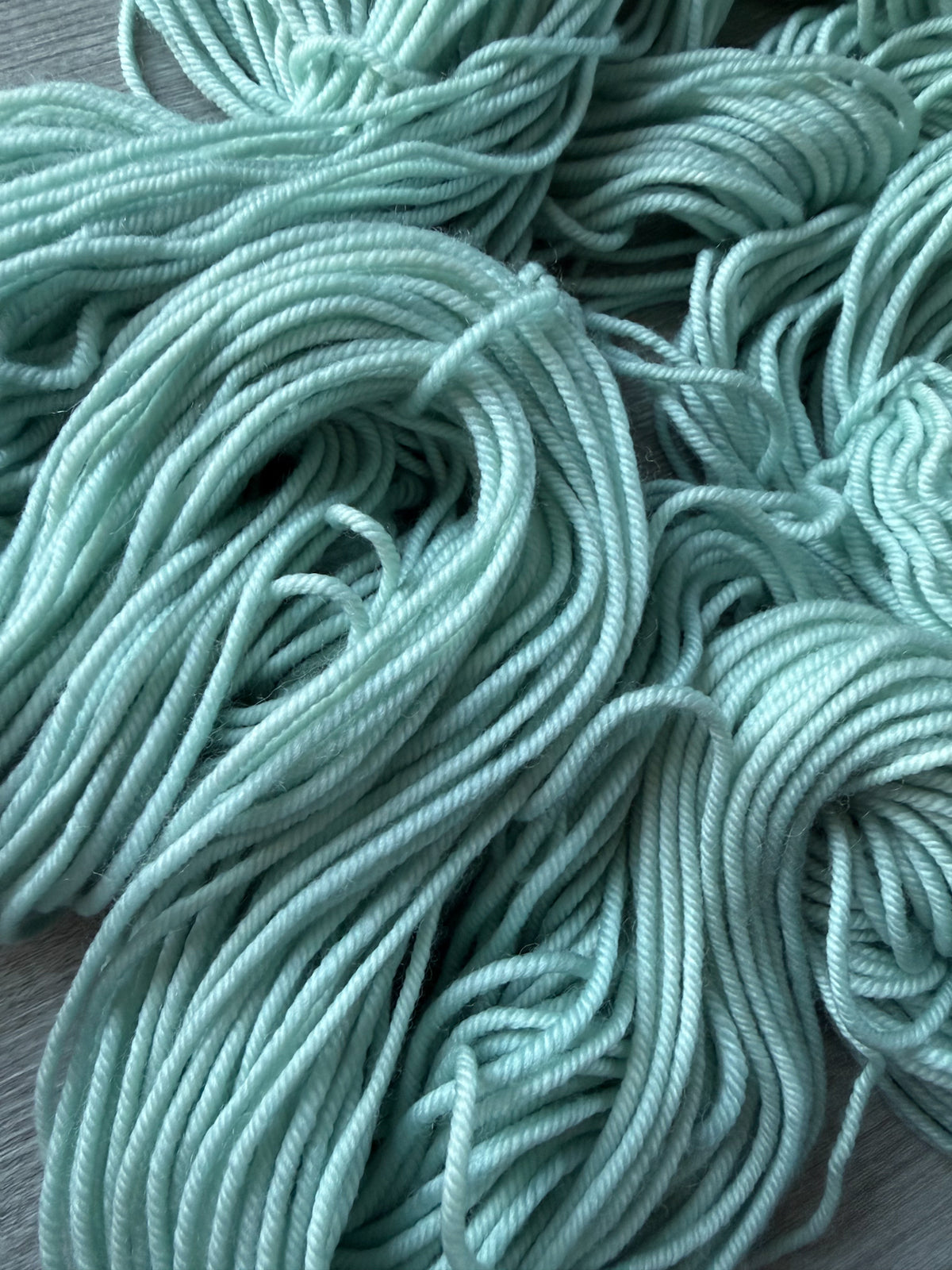 Frozen Aqua Artisan Hand Dyed Merino Wool Yarn