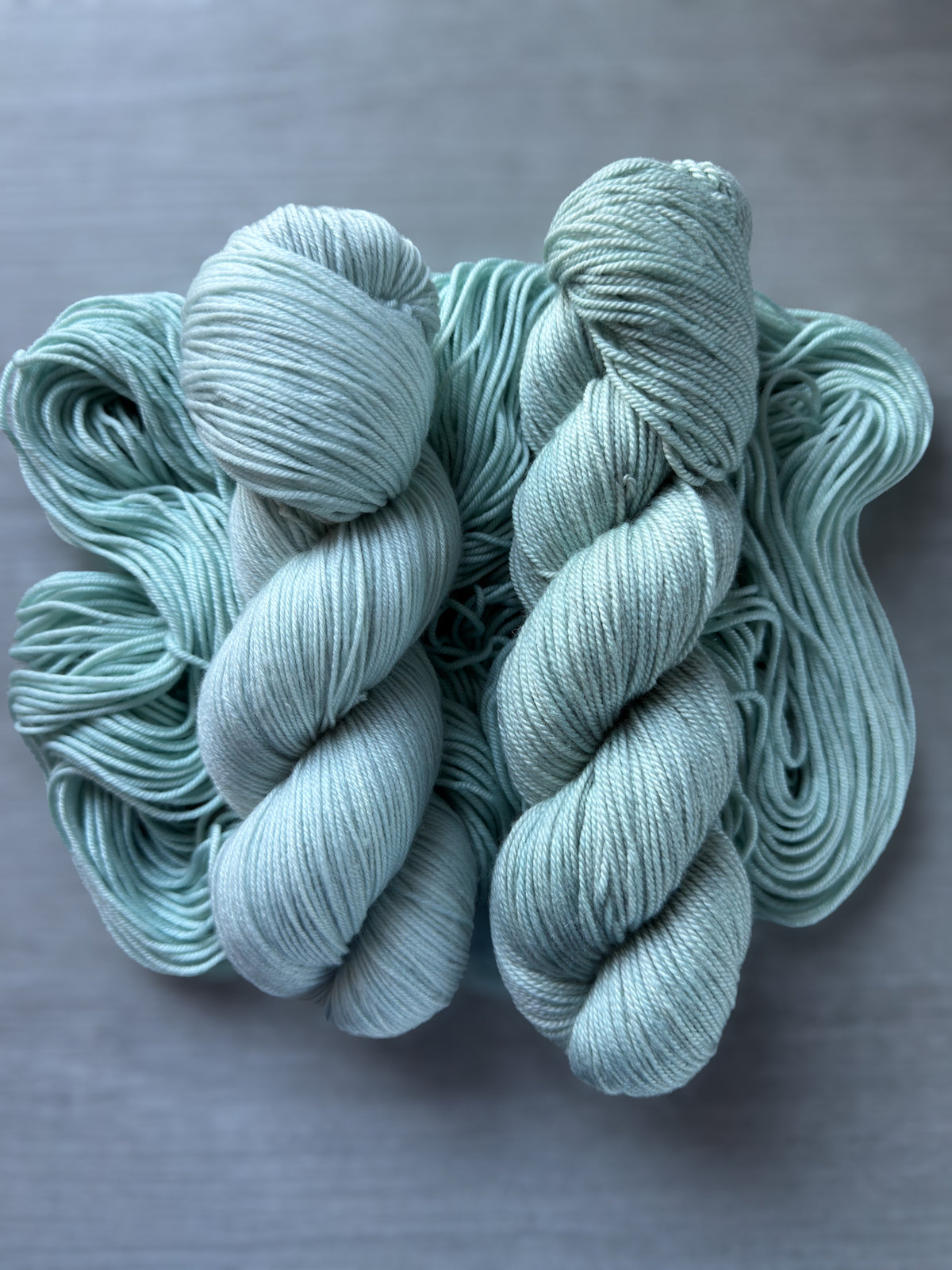 Frozen Aqua Artisan Hand Dyed Merino Wool Yarn