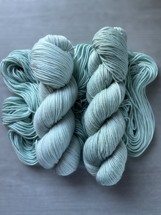 Frozen Aqua Artisan Hand Dyed Merino Wool Yarn