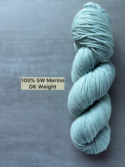 Frozen Aqua Artisan Hand Dyed Merino Wool Yarn