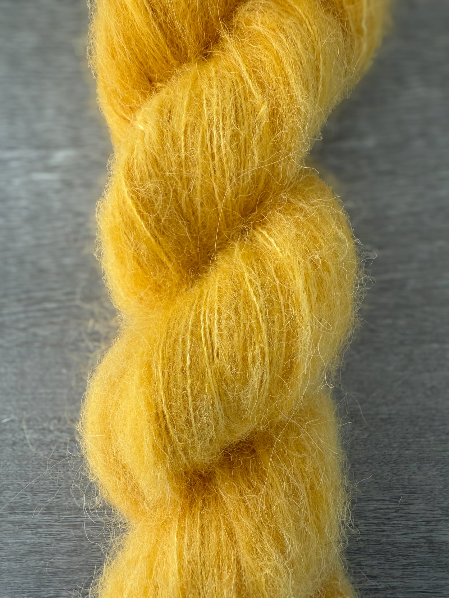Goldenrod Suri/Silk Artisan Hand Dyed Yarn