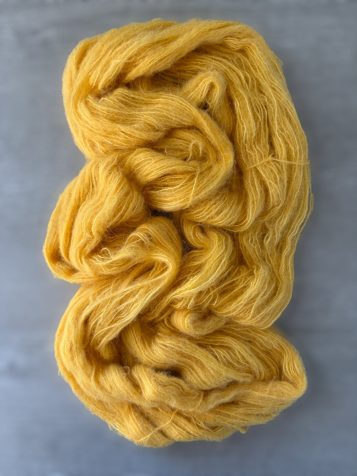 Goldenrod Suri/Silk Artisan Hand Dyed Yarn