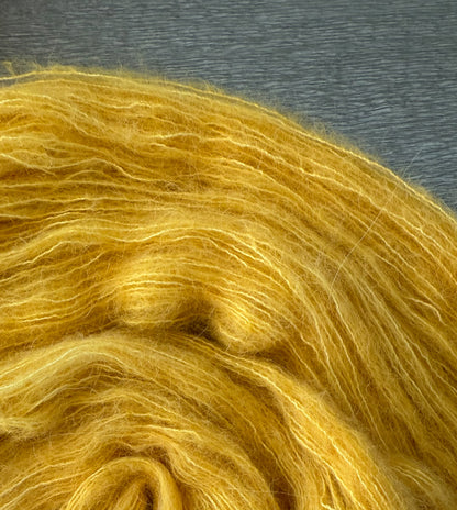 Goldenrod Suri/Silk Artisan Hand Dyed Yarn