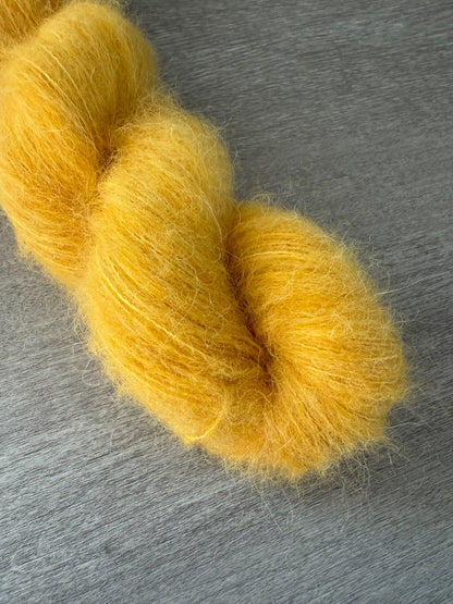 Goldenrod Suri/Silk Artisan Hand Dyed Yarn