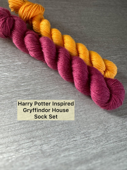 Gryffindor House Artisan Hand Dyed Sock Yarn