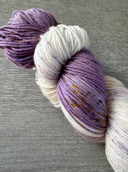 Spring Crocus In Snow Artisan Hand Dyed Yarn