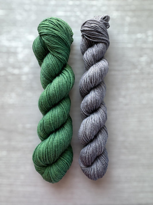 Slytherin House Hand Dyed Mini Skein Harry Potter Inspired Yarn
