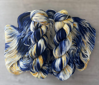 My Favorite Blue Jeans Artisan Hand Dyed Merino Wool Yarn