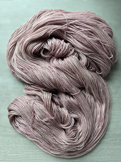 Supersized Antique Mauve Artisan Hand Dyed Merino Wool Yarn
