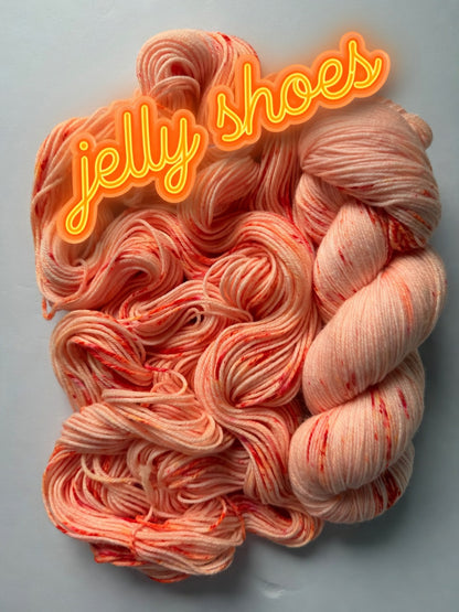 Jelly Shoes Neon Hand Dyed Merino Wool Yarn