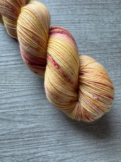 Just Peachy Artisan Hand Dyed Merino Wool Yarn