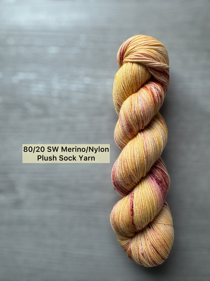 Just Peachy Artisan Hand Dyed Merino Wool Yarn