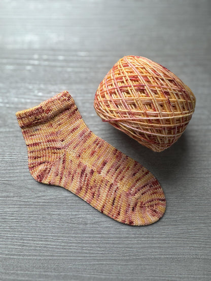 Just Peachy Artisan Hand Dyed Merino Wool Yarn