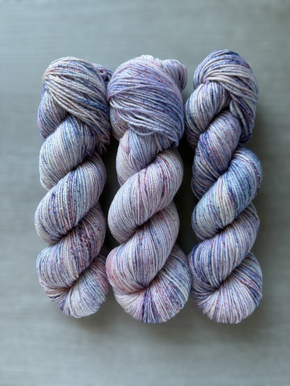 Keep Calm and Lilac On Speckled Hand Dyed Merino Wool Yarn