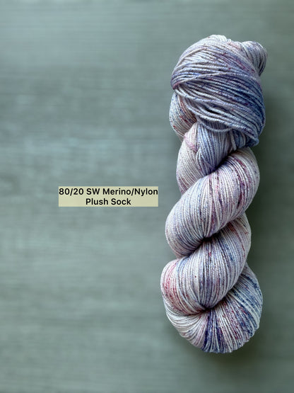 Keep Calm and Lilac On Speckled Hand Dyed Merino Wool Yarn