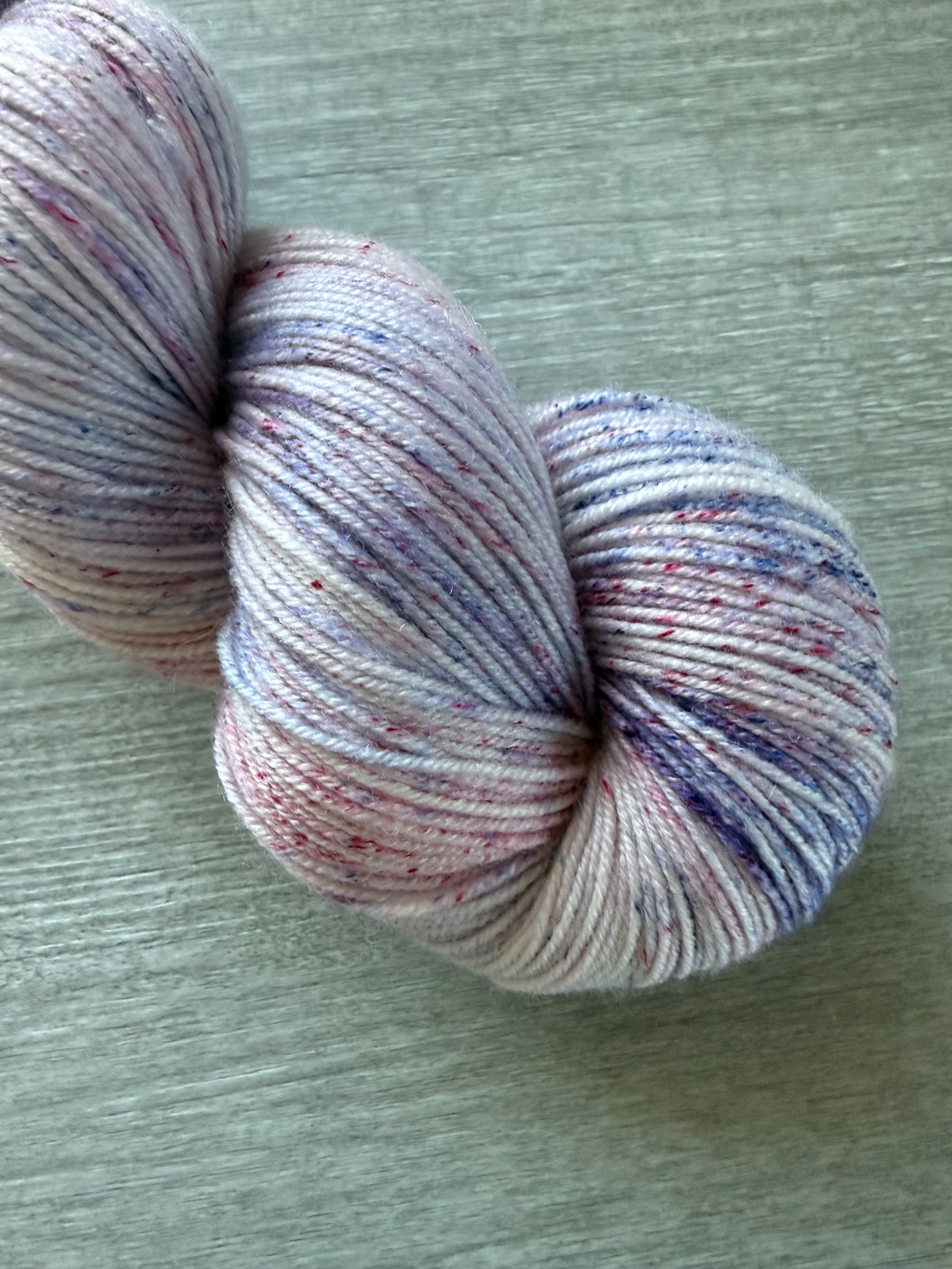 Keep Calm and Lilac On Speckled Hand Dyed Merino Wool Yarn