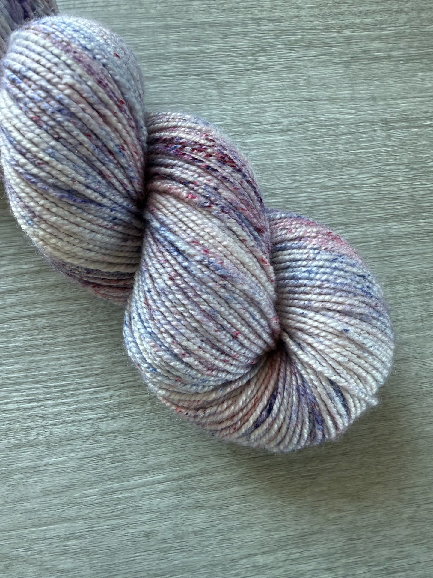 Keep Calm and Lilac On Speckled Hand Dyed Merino Wool Yarn