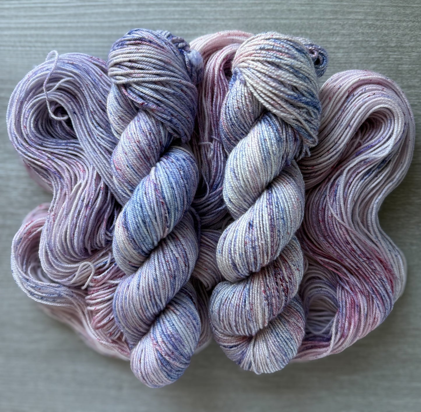 Keep Calm and Lilac On Speckled Hand Dyed Merino Wool Yarn