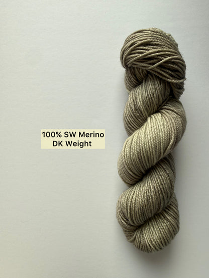 Kool Khaki Artisan Hand Dyed Merino Wool Yarn