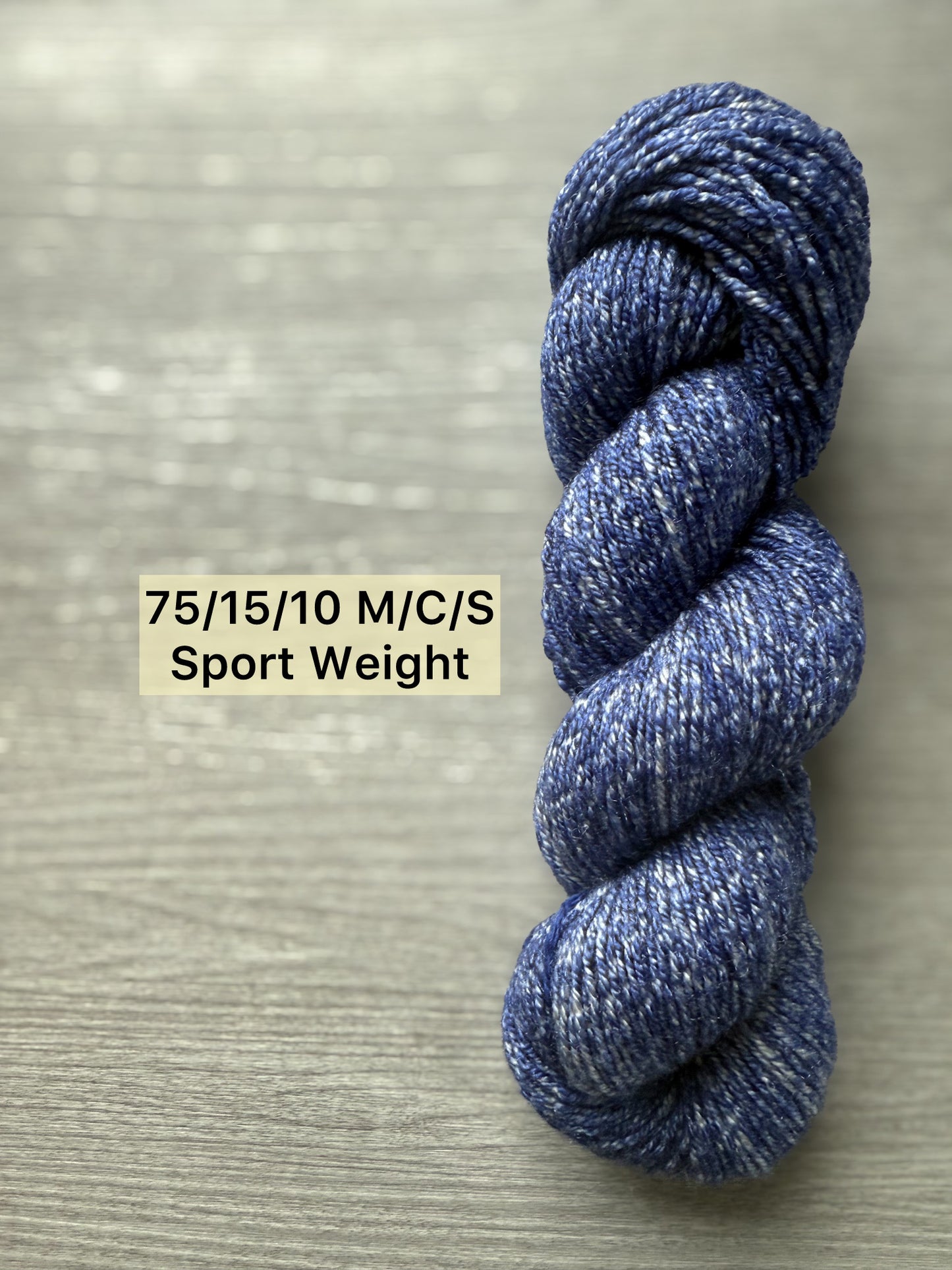 Lapis Lazuli Heathered Artisan Hand Dyed Merino Wool Yarn