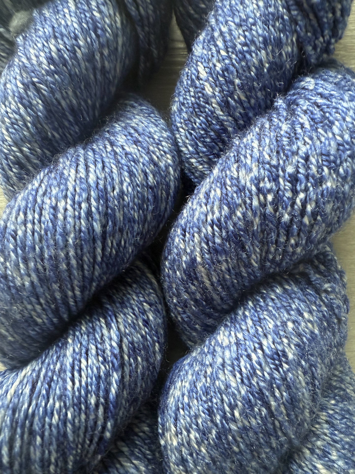 Lapis Lazuli Heathered Artisan Hand Dyed Merino Wool Yarn