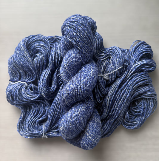 Lapis Lazuli Heathered Artisan Hand Dyed Merino Wool Yarn