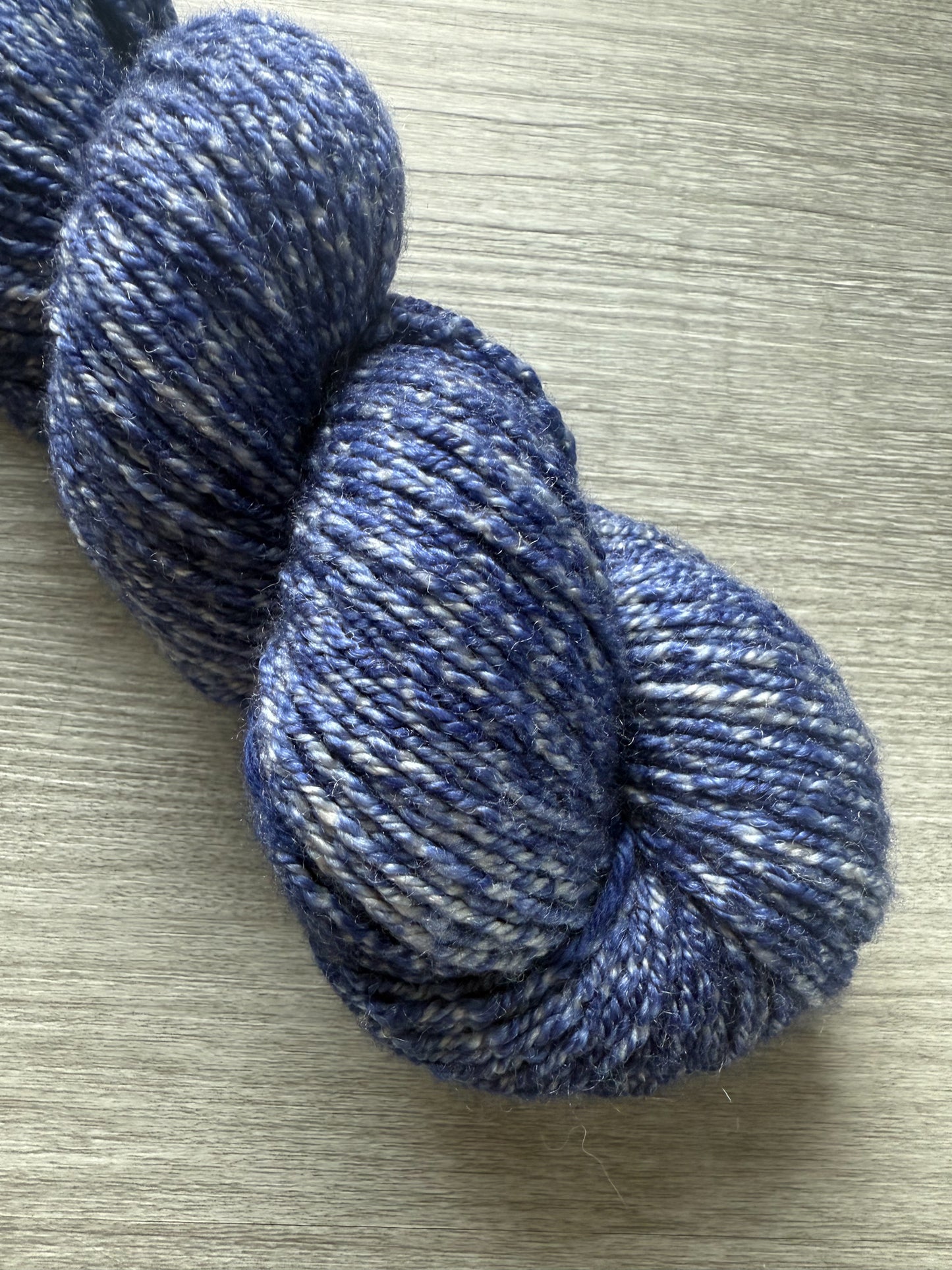 Lapis Lazuli Heathered Artisan Hand Dyed Merino Wool Yarn