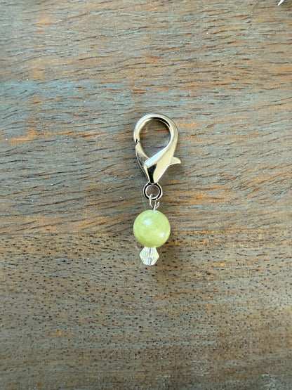 Jade Gemstone Locking Stitch Marker Set