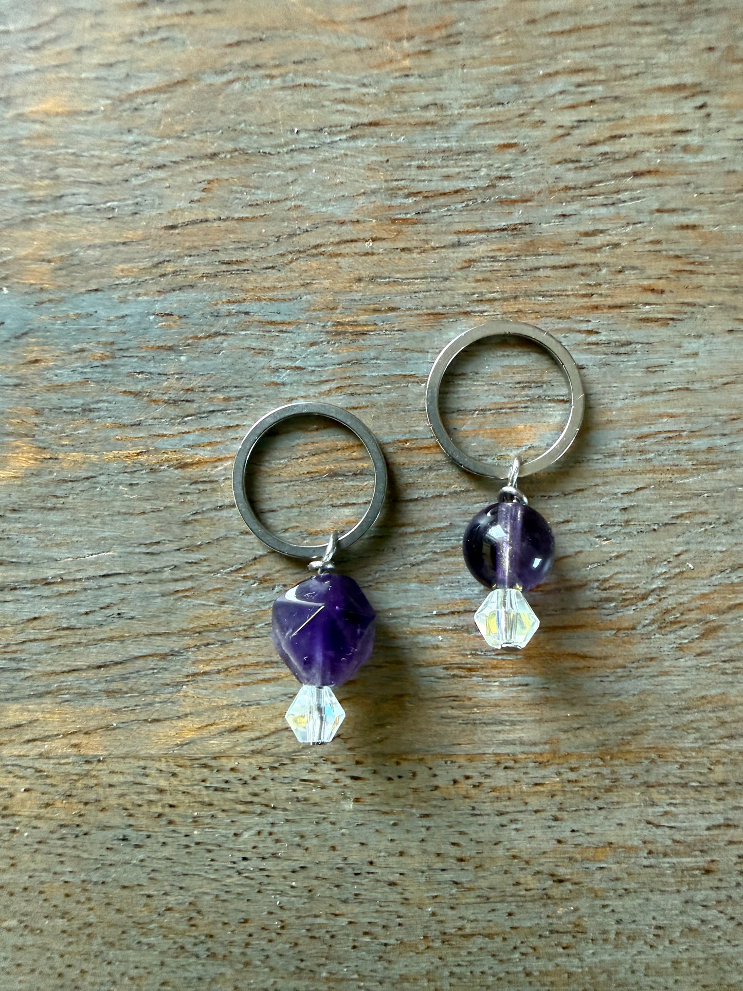 Amethyst Gemstone Stitch Marker Set