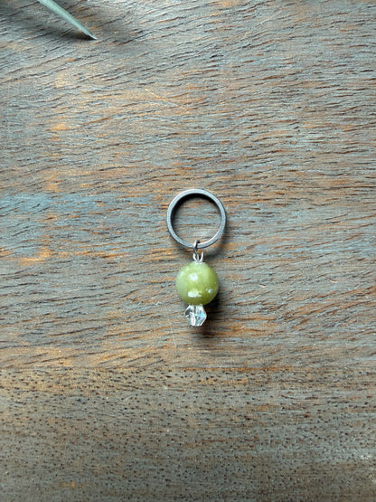 Jade Gemstone Locking Stitch Marker Set