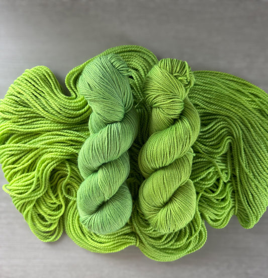 Lime Is Of The Essence Artisan Hand Dyed Merino Wool Yarn