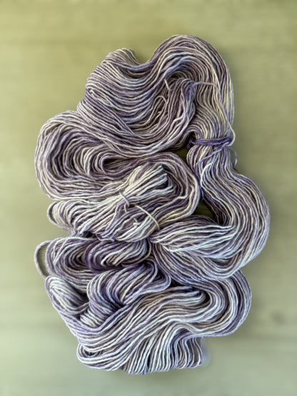 Mauve Marbled Artisan Hand Dyed Merino Wool Yarn