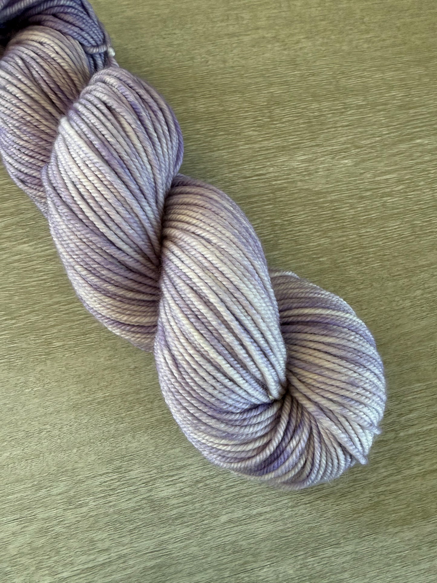 Mauve Marbled Artisan Hand Dyed Merino Wool Yarn