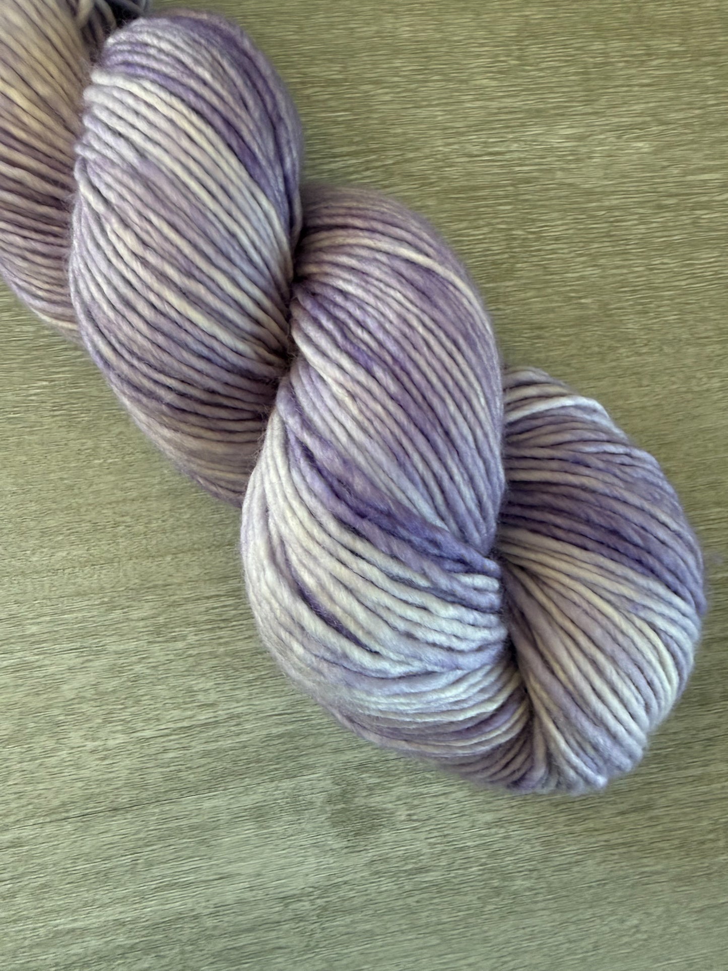 Mauve Marbled Artisan Hand Dyed Merino Wool Yarn