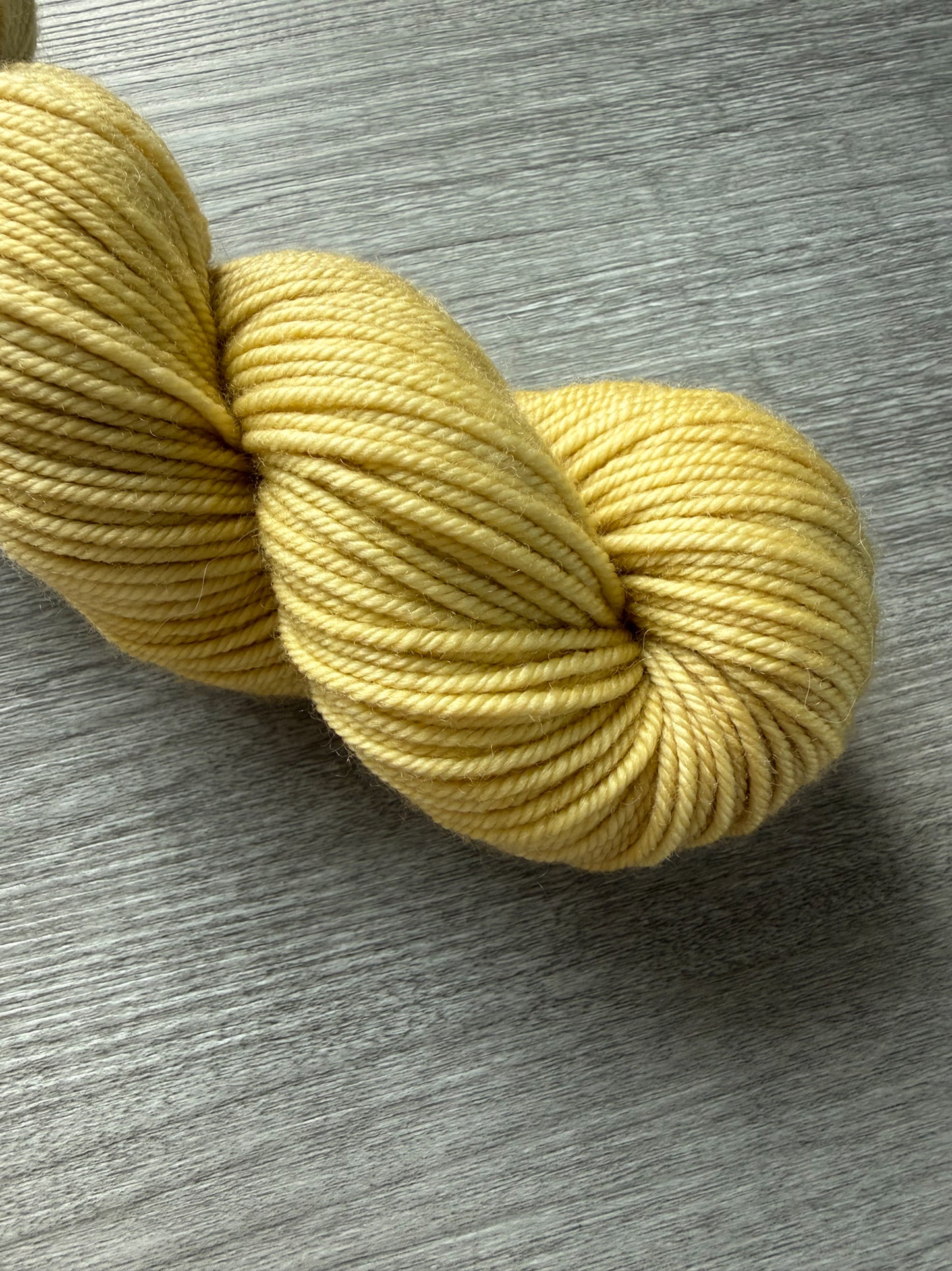 Mimosa Yellow Artisan Hand Dyed Merino Wool Yarn