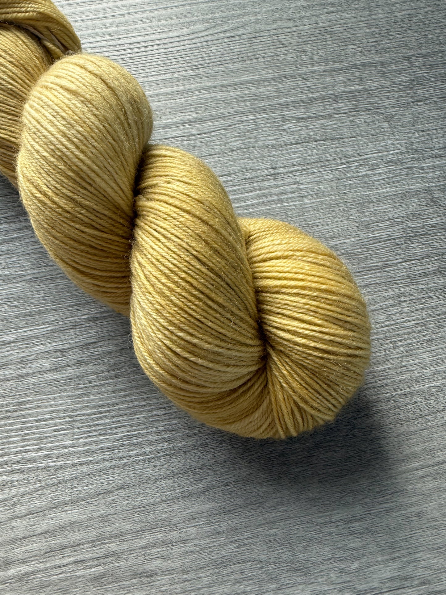 Mimosa Yellow Artisan Hand Dyed Merino Wool Yarn