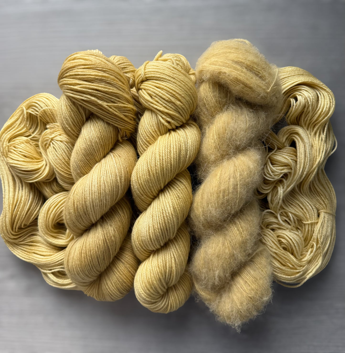 Mimosa Yellow Artisan Hand Dyed Merino Wool Yarn