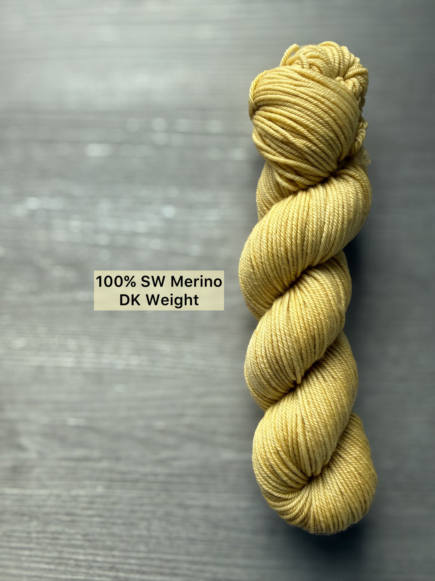 Mimosa Yellow Artisan Hand Dyed Merino Wool Yarn