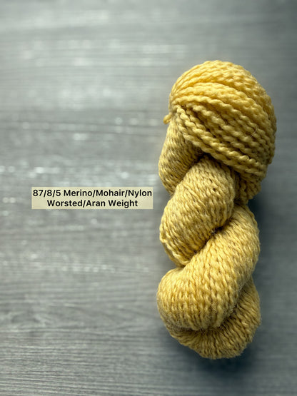 Mimosa Yellow Artisan Hand Dyed Merino Wool Yarn