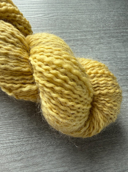 Mimosa Yellow Artisan Hand Dyed Merino Wool Yarn