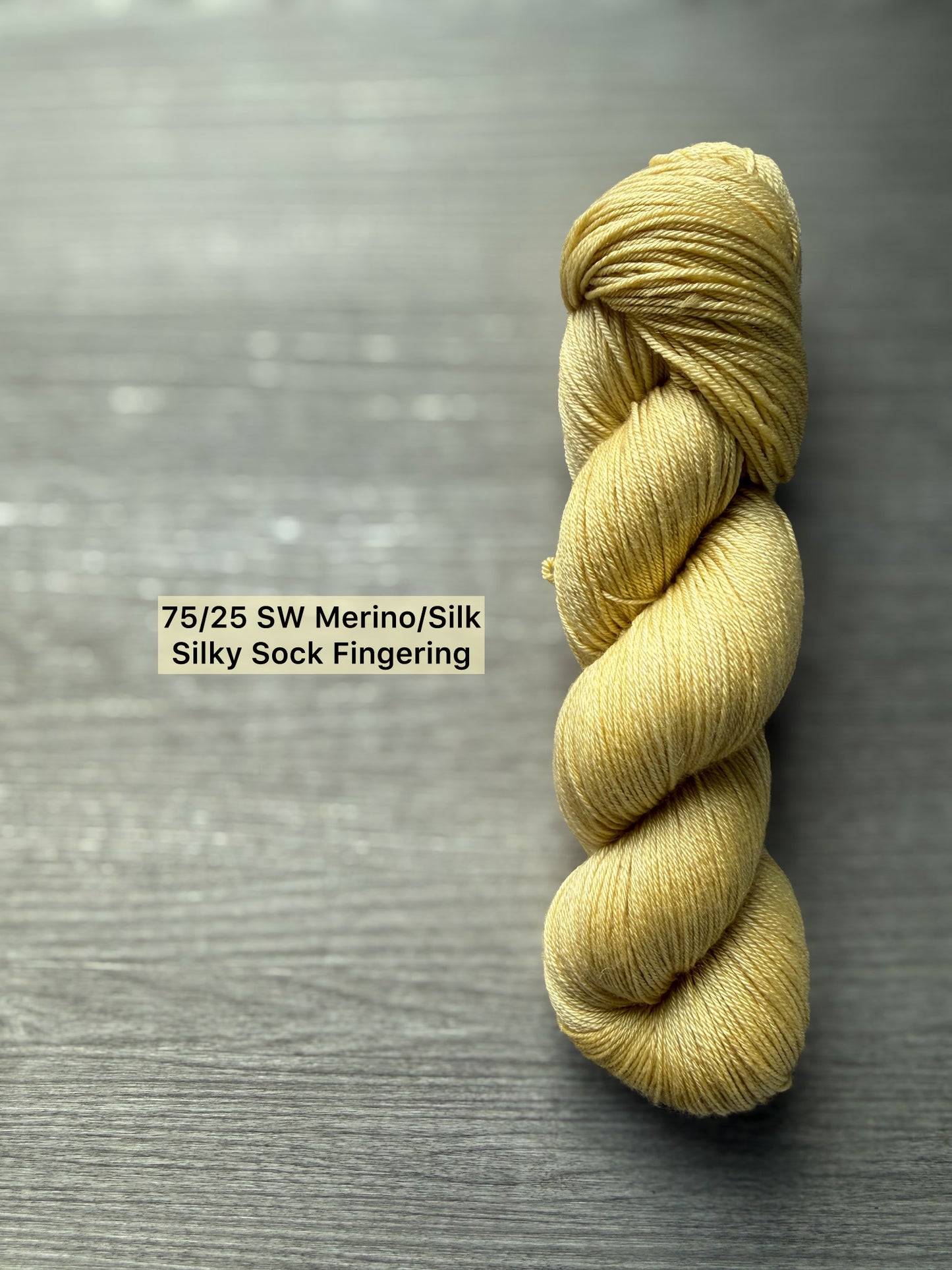 Mimosa Yellow Artisan Hand Dyed Merino Wool Yarn