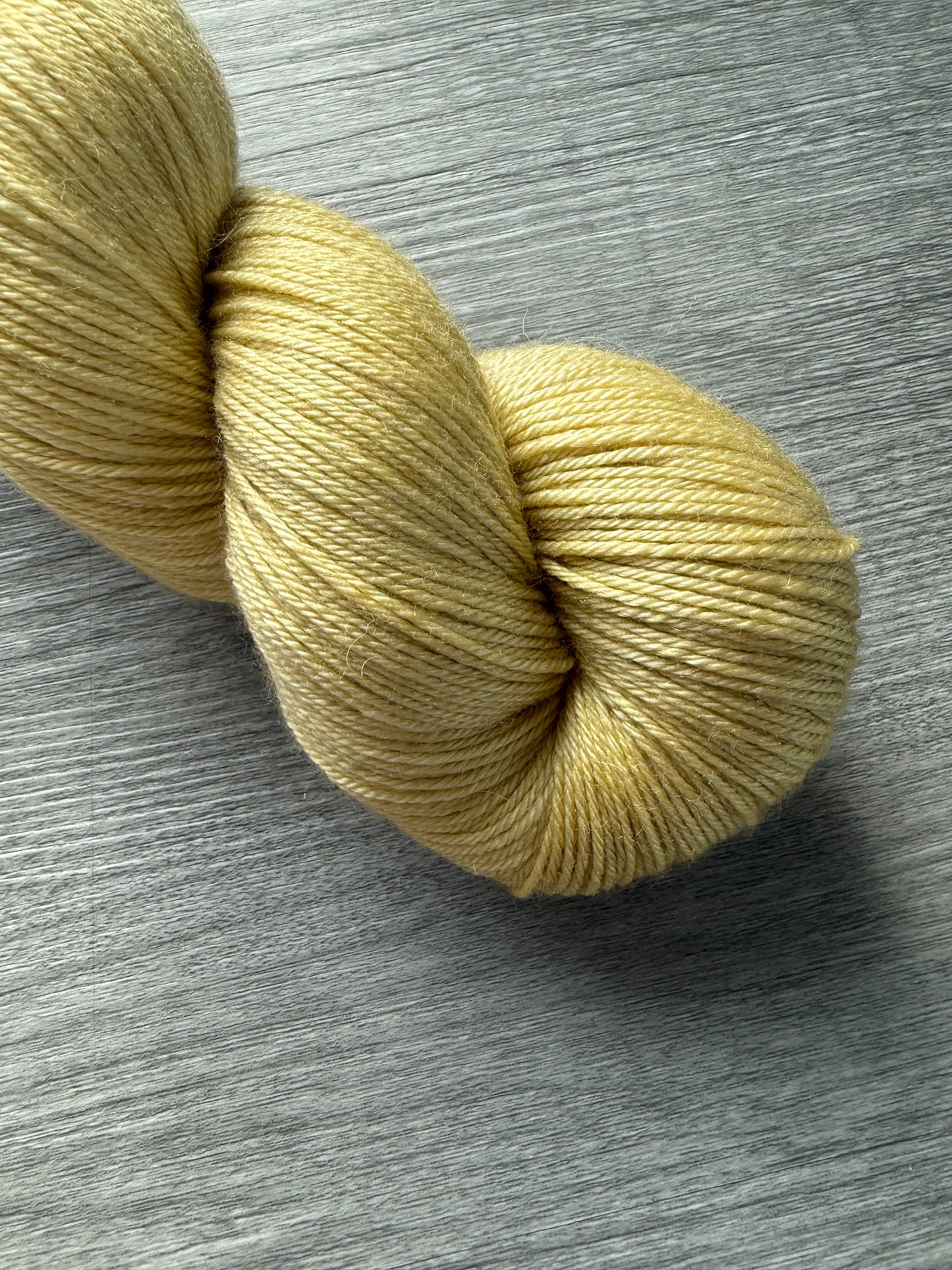 Mimosa Yellow Artisan Hand Dyed Merino Wool Yarn