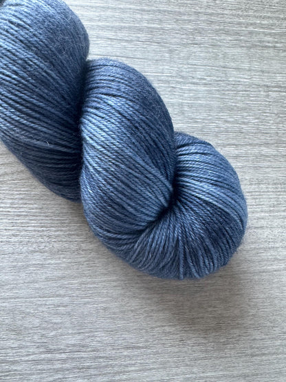 Moody Blue Artisan Hand Dyed Merino Wool Yarn